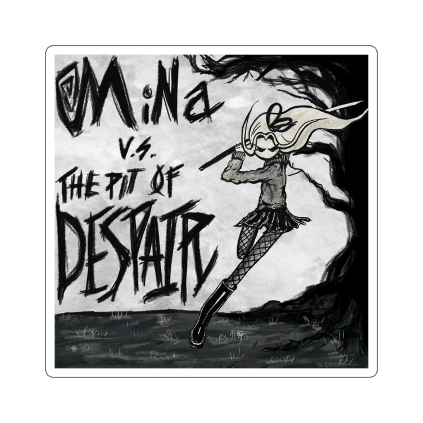 Mina vs the Pit of Despair Sticker